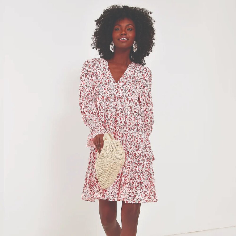 Tuckernuck Pomander Place Scarlet Ditsy Floral Kenzo Dress XS